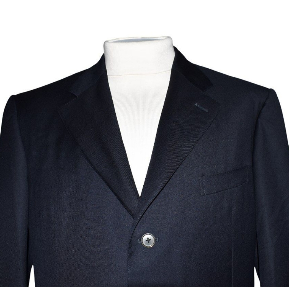 VTG 1999 Ermenegildo Zegna Navy Blue Men's Classic Blazer Size 46R US